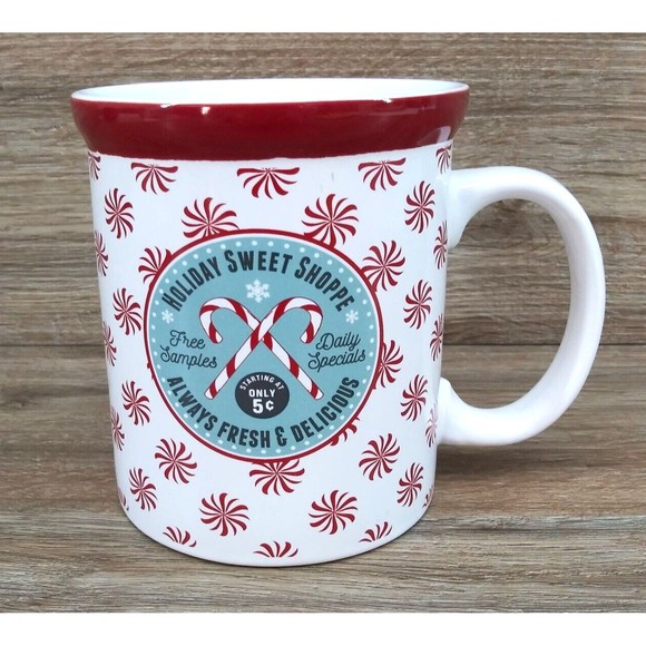 DesignPac Holiday Sweet Shoppe Candy Cane Christmas Coffee Cup Mug - Picture 1 of 8